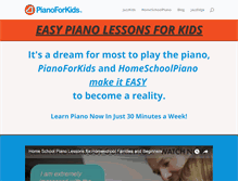 Tablet Screenshot of pianoforkids.com